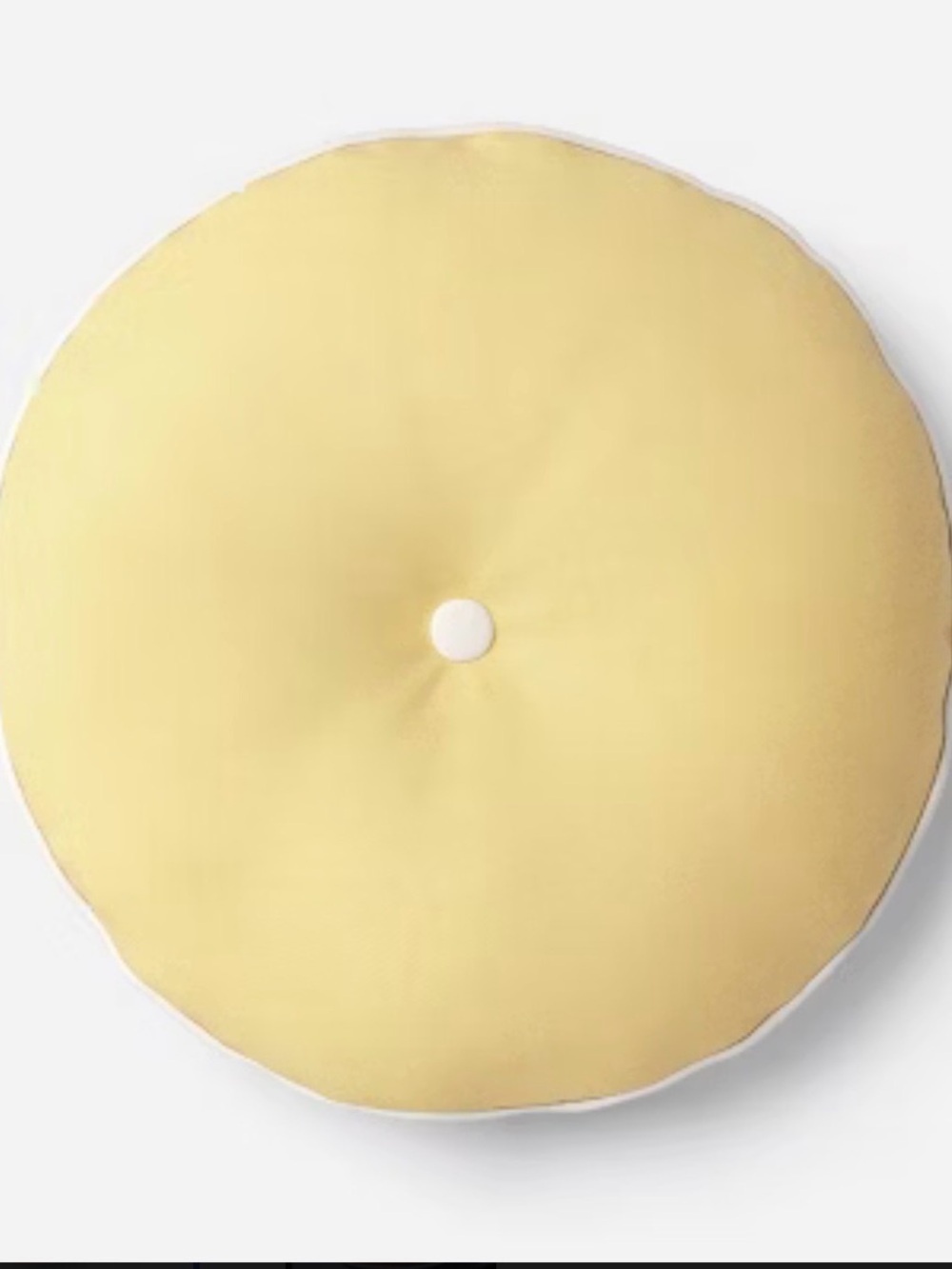 New! A 14”X14” Round Accent Pillow Yellow/Ivory Room Essentials